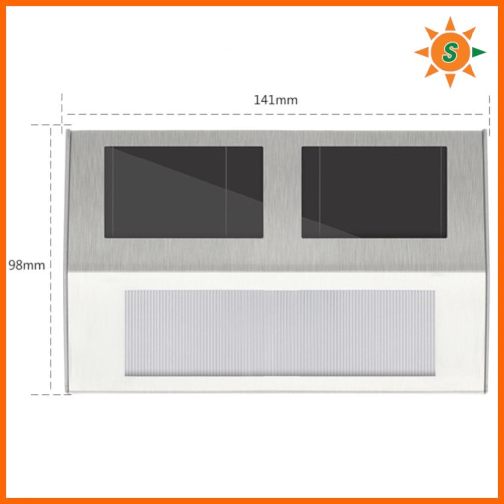 Đèn năng lượng mặt trời trang trí, Vỏ Inox 304 đặt ngoài trời siêu bền, thích hợp gắn ốp tường.