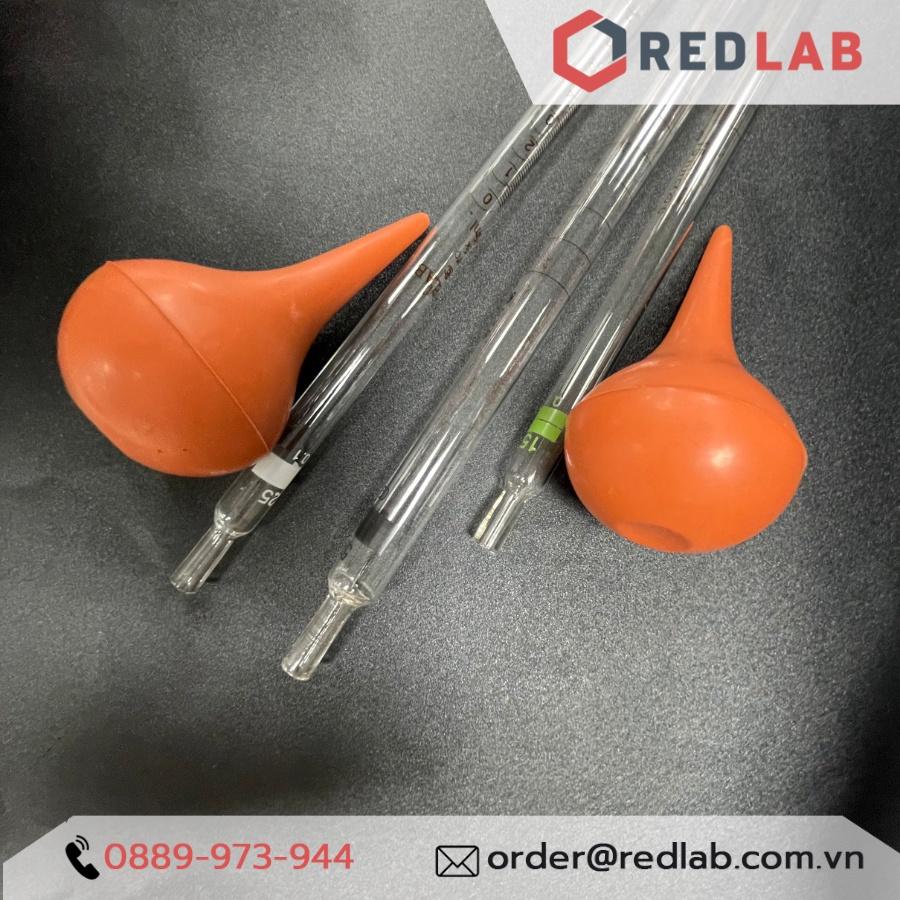 Combo Pipet Paster Thủy Tinh 15cm và Quả bóp Cao su / Silicon