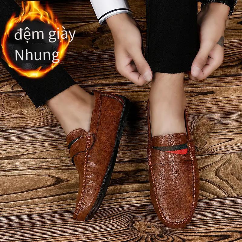 Đảm bảo chất lượng giày da giày lưới đa năng màu đỏ giày công sở ins nhẹ giao hàng nhanh