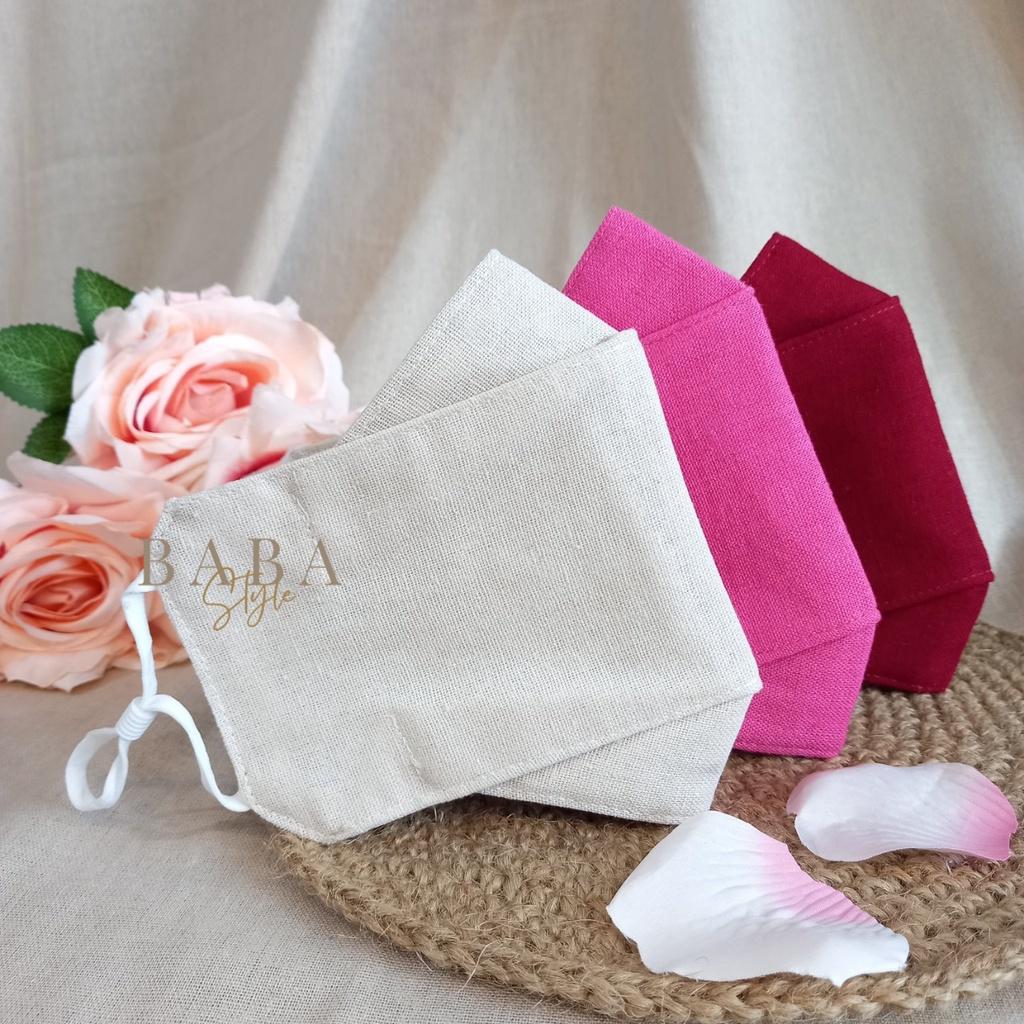 Khẩu trang vải 3 Lớp chất liệu Linen 