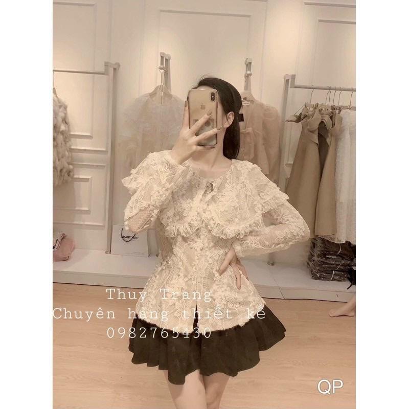 ÁO SƠ MI REN HOA NỔI