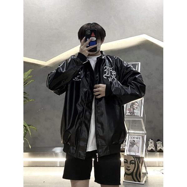Bomber full da bomber thêu chữ cao cấp