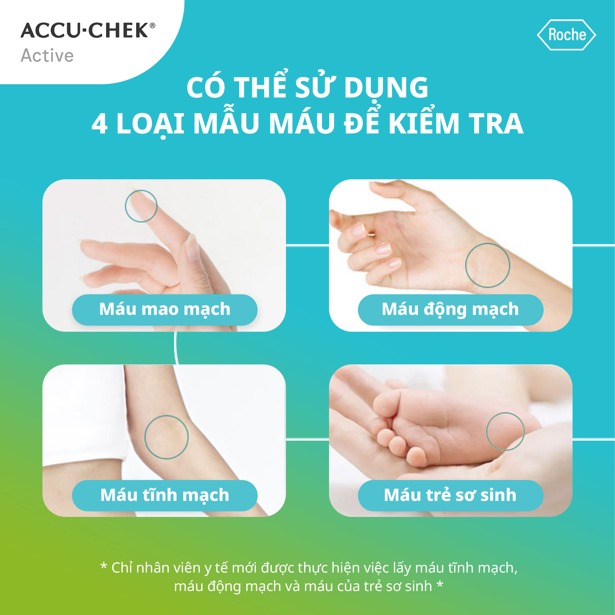 Máy Đo Đường Huyết ACCU-CHEK Active Dùng Cho Cá Nhân