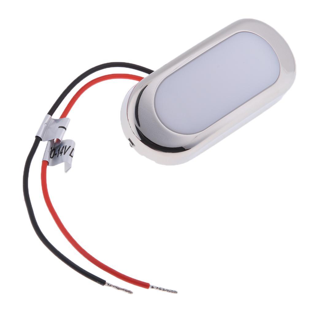 3" LED Oblong Courtesy Light Surface Mount Boat Yacht Stair Deck Garden Blue