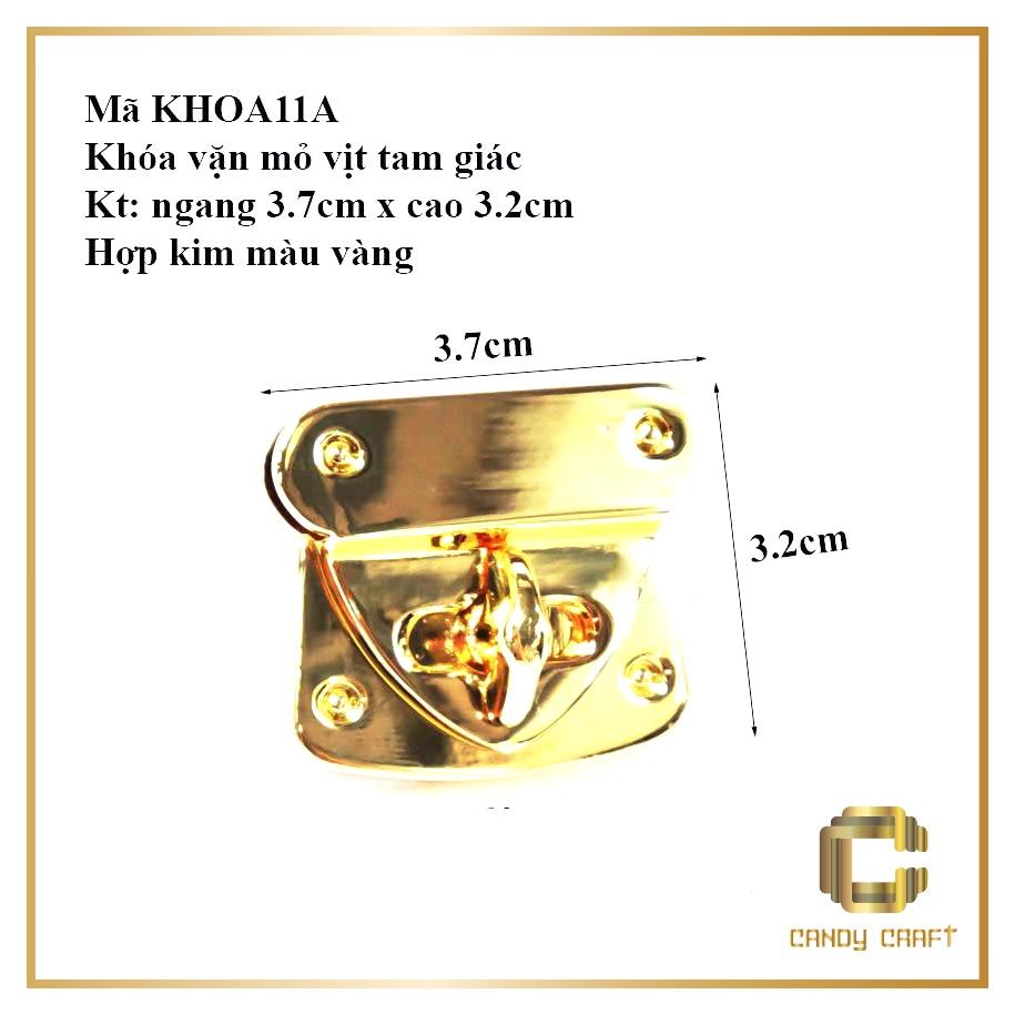 Khóa vặn mỏ vịt tam giác 3.7cm