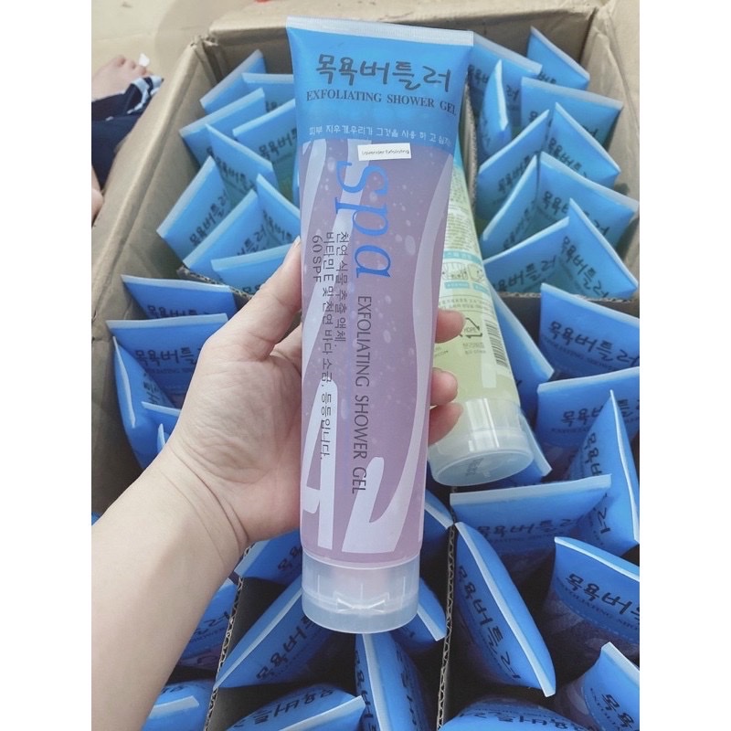 Gel tẩy tế bào chết toàn thân Spa Hàn Quốc 350ml dùng cho cả mặt và body làm sáng da ,hương thơm nồng nàn quyến rũ