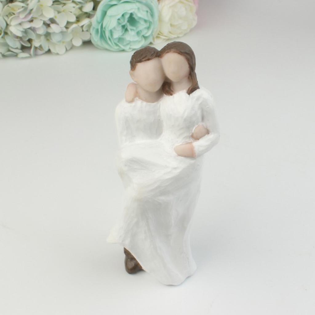 Sweet Wedding Cake Topper Figure Bride &amp; Groom Couple Bridal Decors Lovely