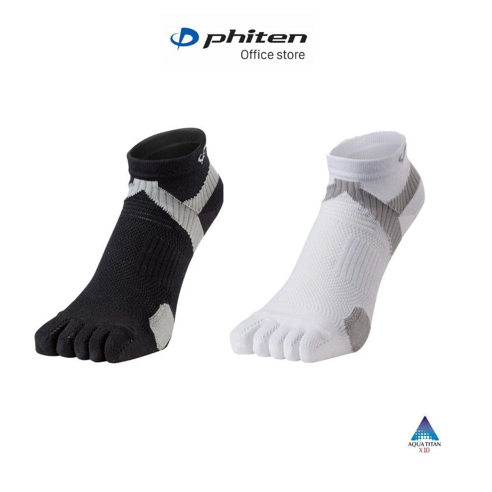 Tất thể thao cổ ngắn Phiten sport socks (socking) - Đen xỏ ngón