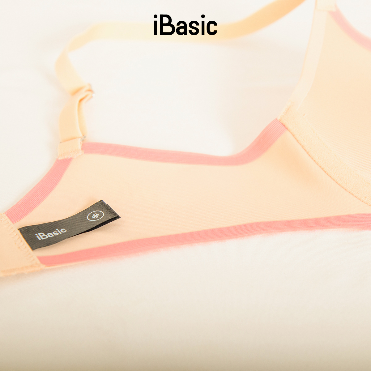 Áo ngực nữ có gọng mút dày trơn phối màu viền cup T-shirt iBasic BRAW154