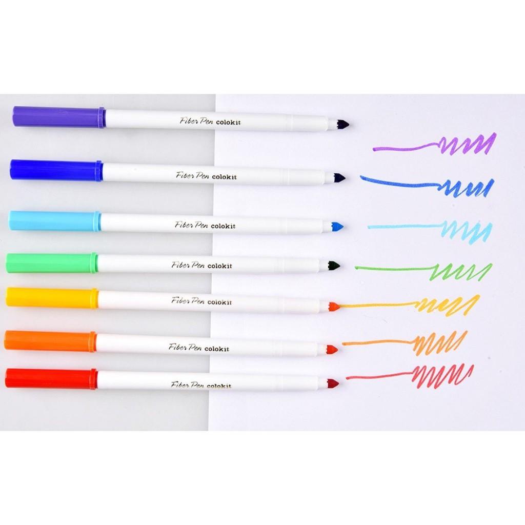 36 Cây Bút Lông Màu TL Fiber Pen Washable SWM-C006, Rửa Được,Viết Được Nét Mảnh Nét To - 36 Màu