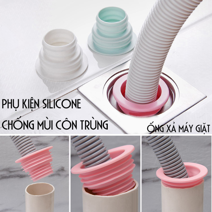 Phụ kiện Silicone chống mùi hôi vi khuẩn trào ngược lên cho máy giặt - Màu ngẫu nhiên