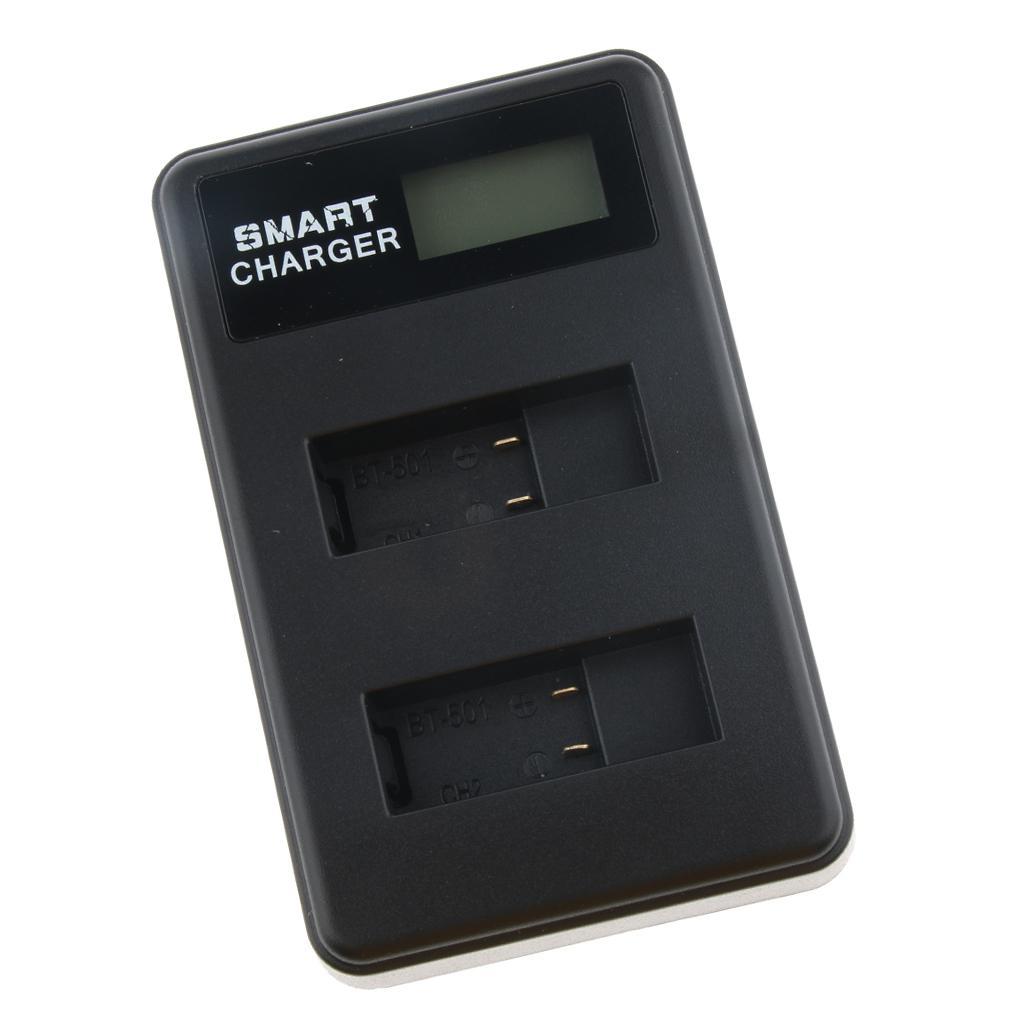 Dual Slots 2-Channel Battery Charger with Charging Cord for GoPro Hero 5 6 AHDBT-501