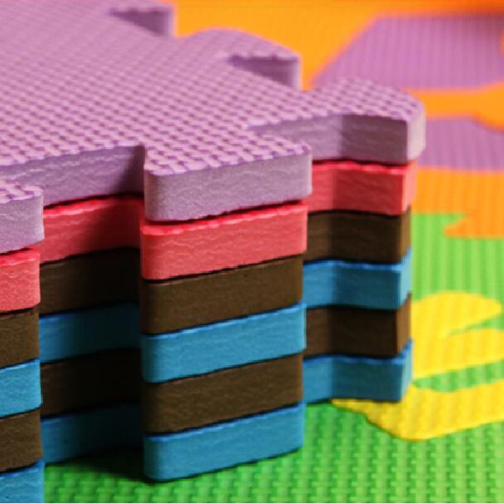 10Pcs Foam Puzzle Exercise Mat Tiles Baby Playing Crawling Mat