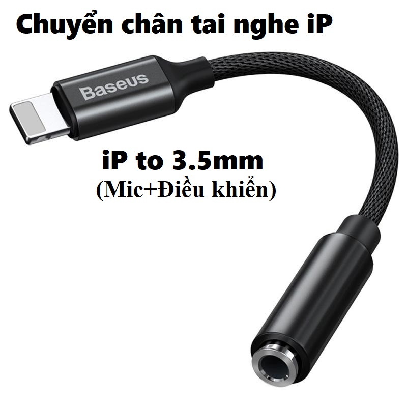 [iP ra 3.5 / type C ] Cáp chuyển chân tai nghe hỗ trợ micro cho iP Baseus L3.5 Mcdodo CA-144_ hàng chính hãng