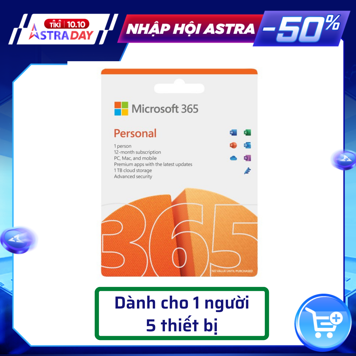 Phần mềm Microsoft 365 Personal | 1 User | 1TB | 365 ngày – Hàng chính hãng