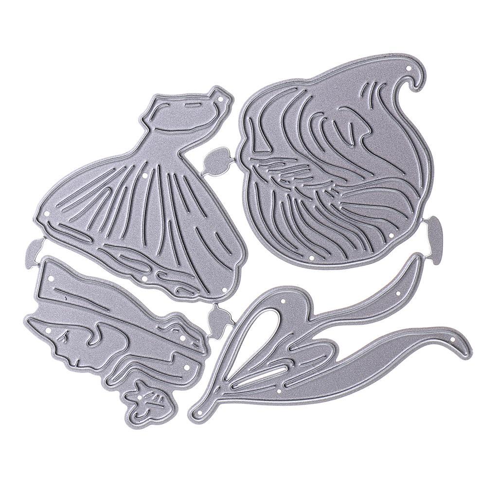 1 Set Litte Girl Cutting Dies Stencil for Scrapbook Album Paper Embossing Tool