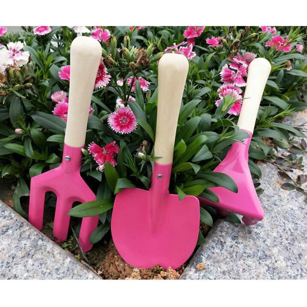 3 Cái Mini Metal Rake Sh Xẻng Fork Set Kids Beach Sandbox Toy