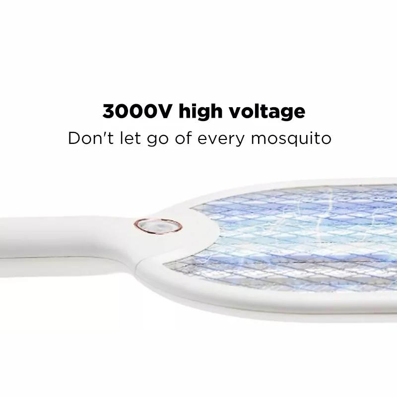 Vợt điện chống muỗi 3000v 3 lớp sạc kết nối cổng USB