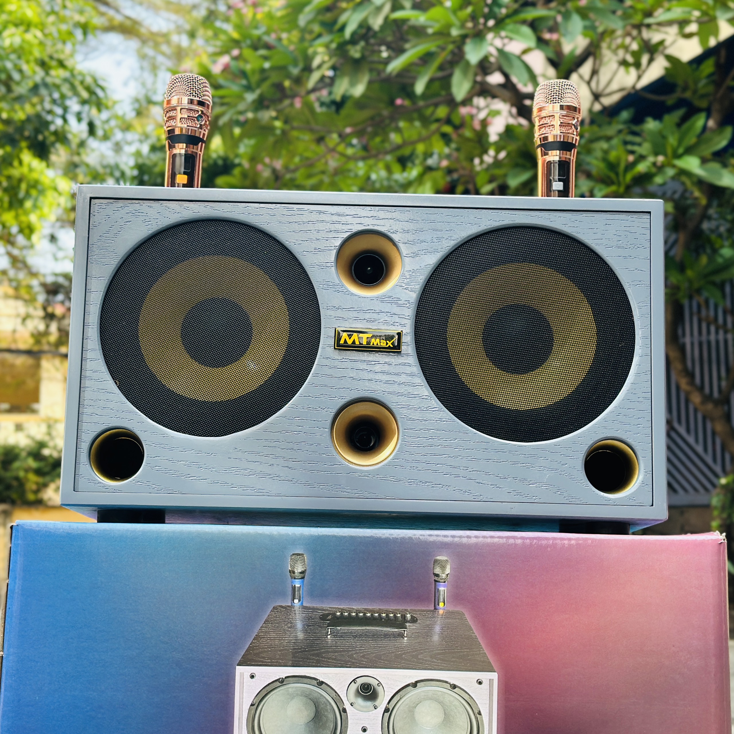 [ Tặng Kèm 2 Micro Không Dây ] Siêu Phẩm Loa Xách Tay MTMAX DK25 Pro Chính Hãng - Hệ Thống 6 Loa 3 Đường Tiếng Bass, Trung, Treble, Công Suất Khủng 400W, Âm Thanh Đa Hướng,  Bảo Hành 12 Tháng, Hàng Chính Hãng