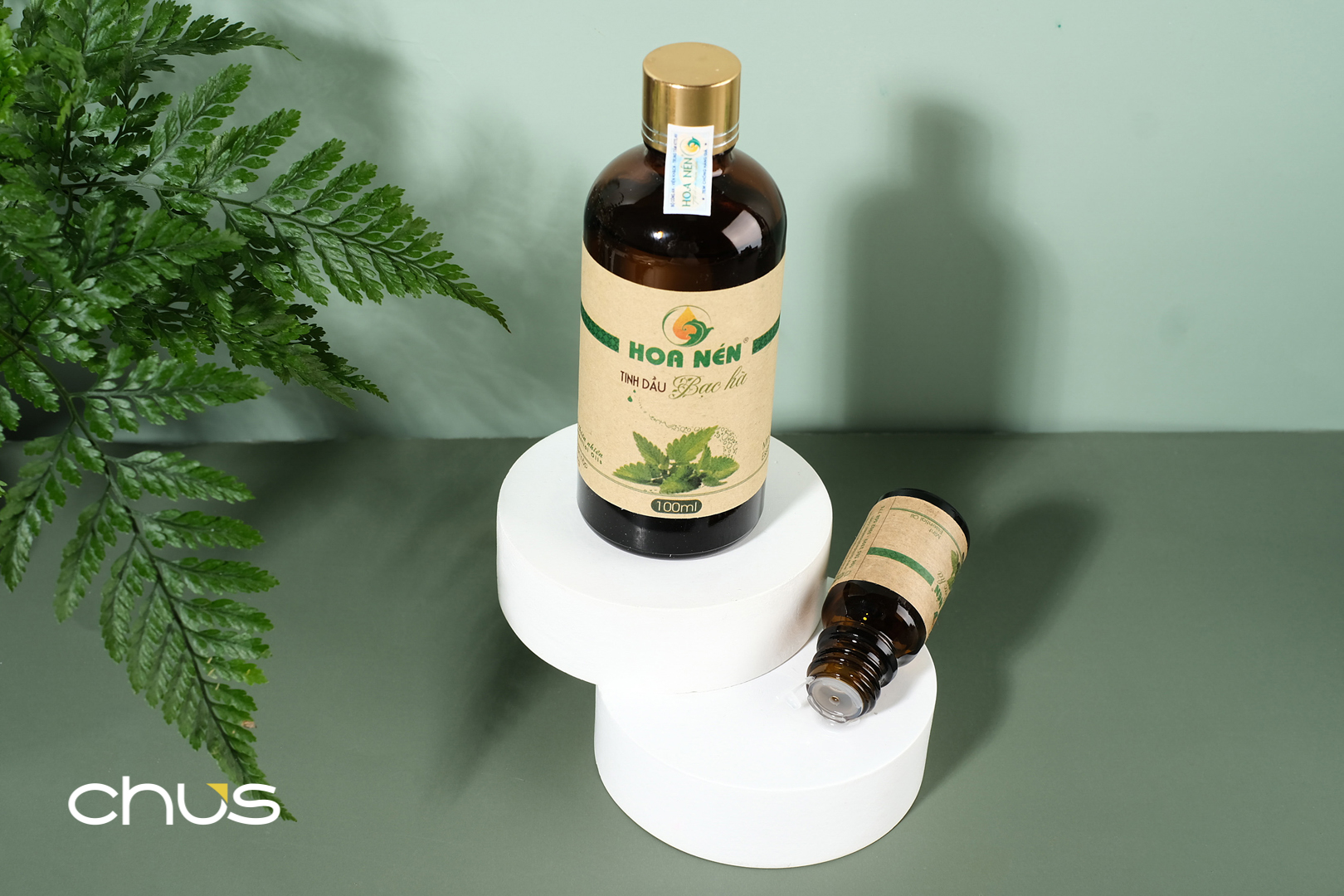Tinh dầu Bạc Hà nguyên chất 50ml - Hoa Nén - Vegan - Thư giãn, khử mùi, đuổi chuột