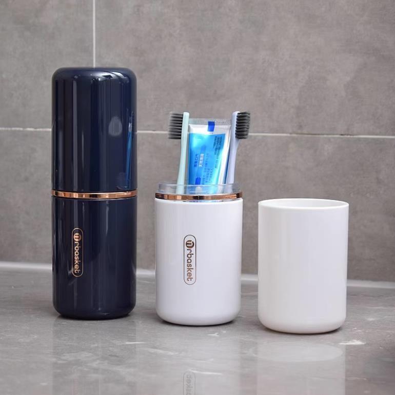 Cốc Đựng Bàn Chải Đánh Răng Cao Cấp Khi Đi Du Lịch 2 in 1, Hộp Đựng Kem Đánh Răng Cầm Tay Cực Kì Tiện Dụng
