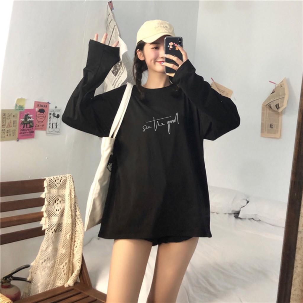 Áo Thun Tay Dài Unisex SEE THE GOOD Thu Đông