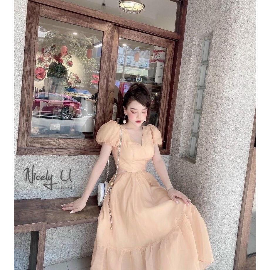 ĐẦM MAXI VOAN HỞ EO XINH XẮN