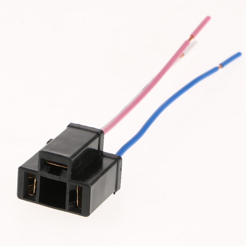 4PCS  Female Adapters Wiring Harness Socket with 4" Wire For Headlight Fog