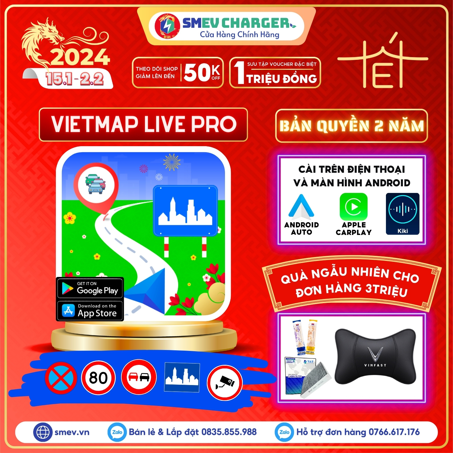 2 Năm Key Ứng dụng Vietmap Live PRO Dẫn đường Cảnh báo giao thông SMEV