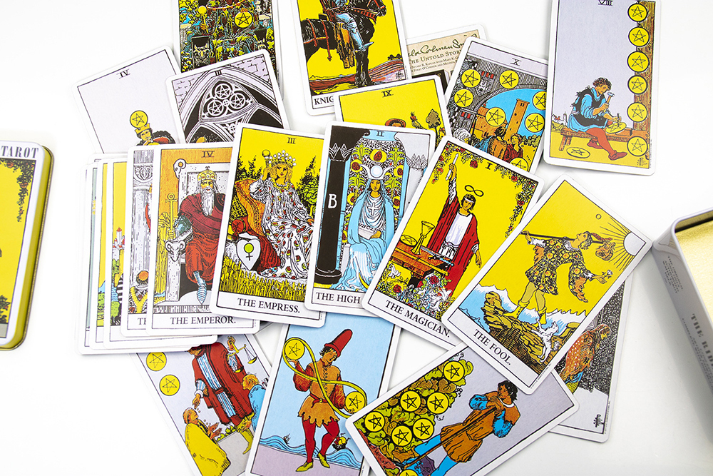 [Mạ Cạnh] Bộ Bài Rider Waite Tarot Hộp Thiếc Mạ Cạnh Vàng 78 Lá Tặng Link Tiếng Việt Và Đá Thanh Tẩy