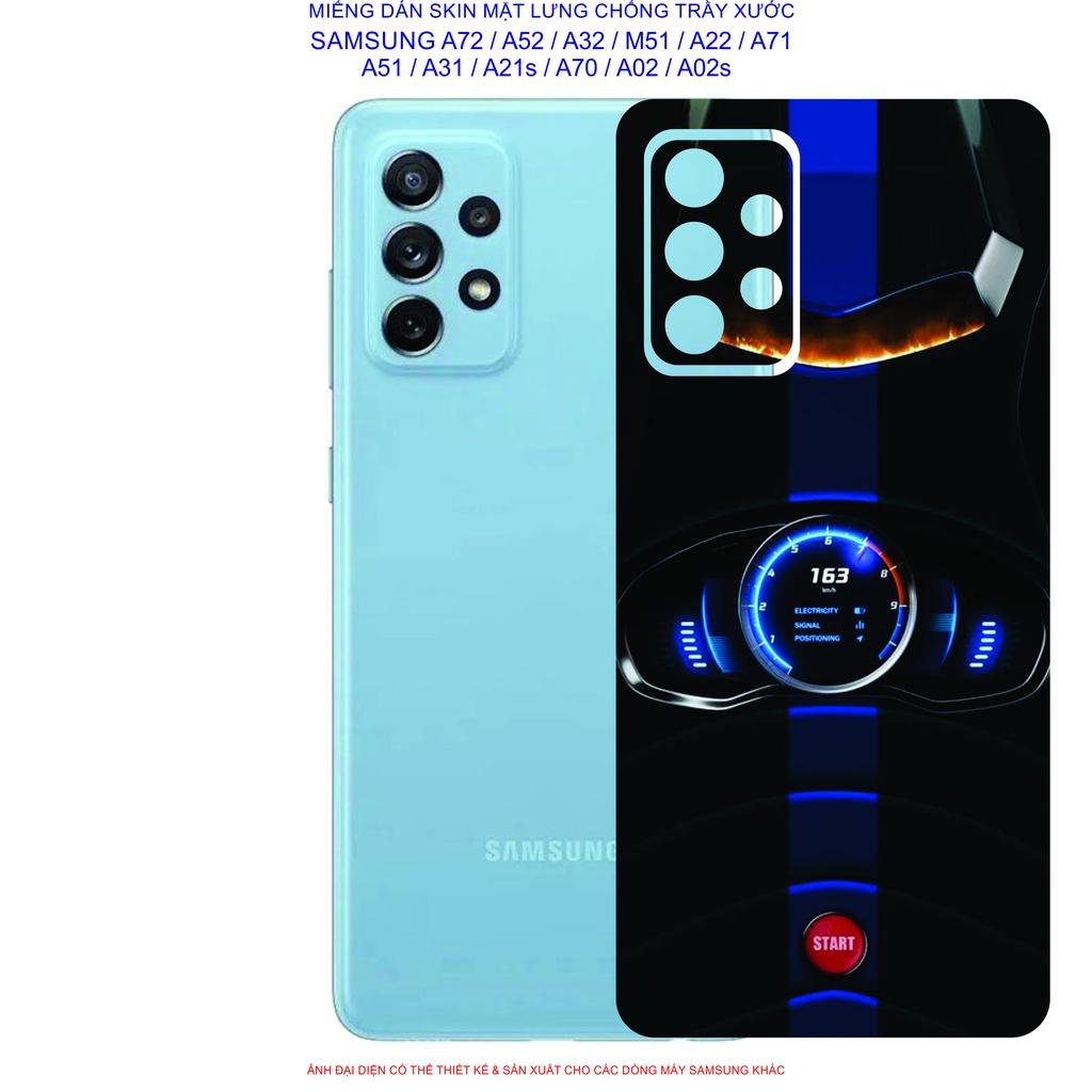 Miếng Dán Skin mặt lưng dành cho SAMSUNG A72 / A52 / A32 / A22 / M51 / A71 / A51 / A31 / A21s / A12 / A02 / A02s chống trầy xước
