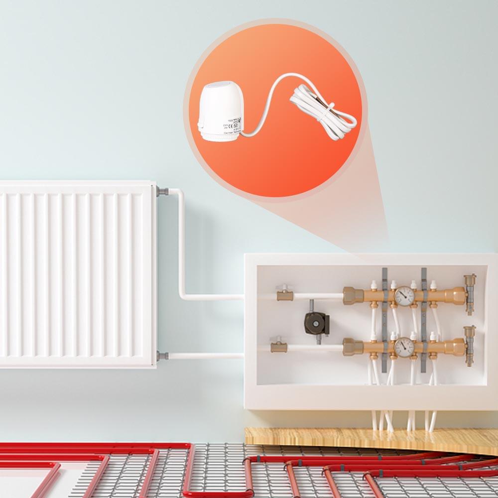 Bộ truyền động nhiệt AC 230V M30 * 1.5 cho bộ điều chỉnh nhiệt sưởi sàn
