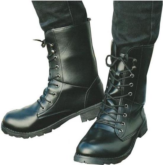 Giày nam combat boot da trơn S061