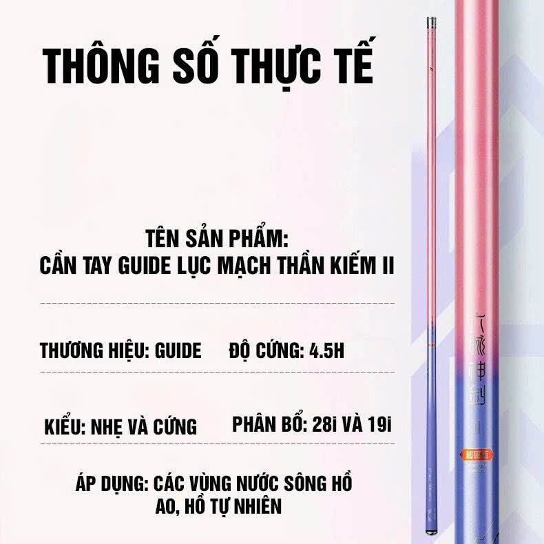Cần Câu Lục Mạch Thần Kiếm 4.5H Chuyên Rô Diếc Tặng Ngọn Phụ - Tuấn Phi Fishing