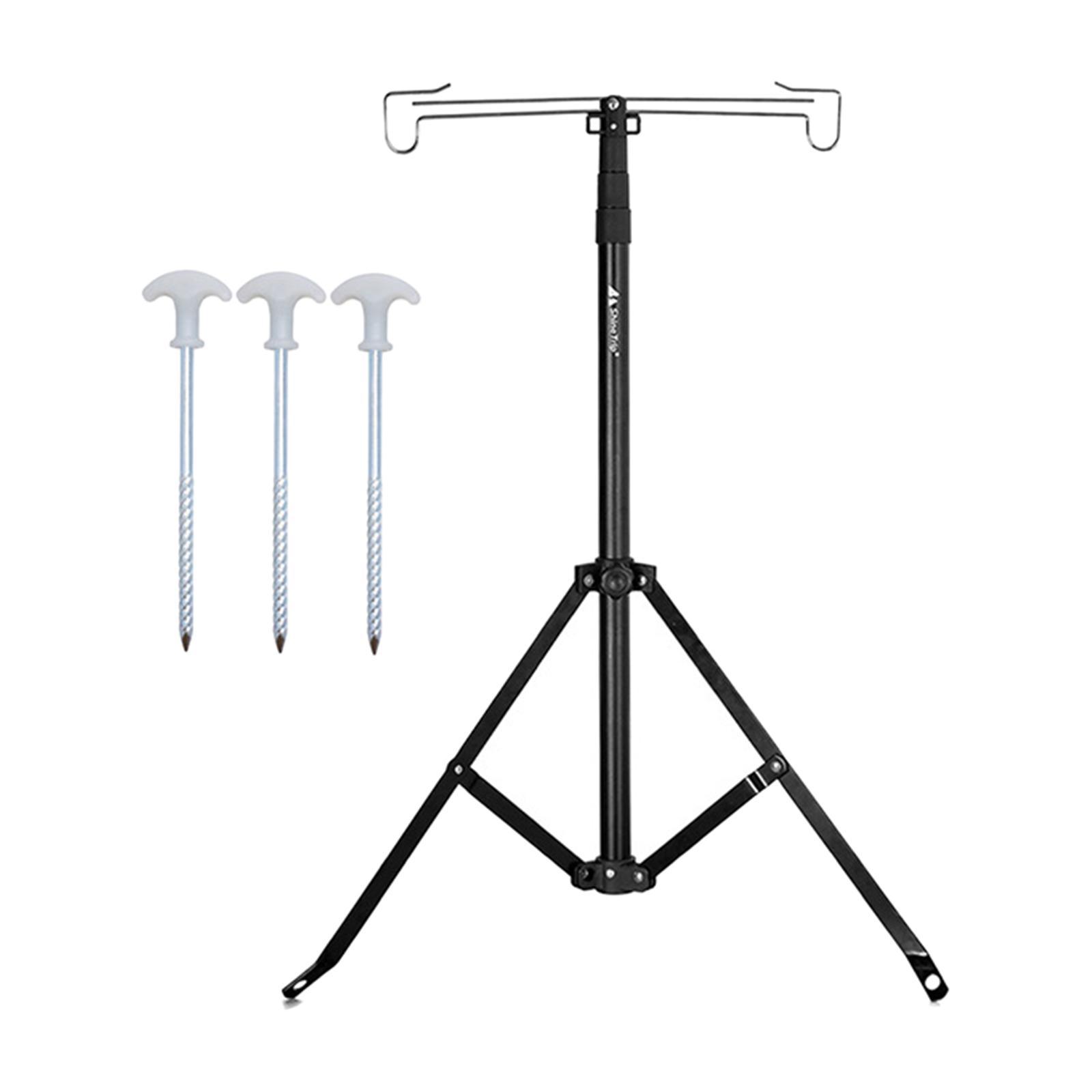 Aluminum Alloy Camping Pole Hanger Picnic Black
