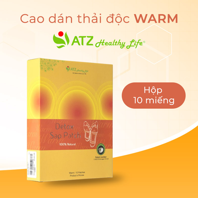 Cao Dán Thải Độc - ATZ Healthy Life - Warm - Làm Ấm Và Tăng Năng Lượng, Giảm Các Chứng Đau Nhức Cơ Khớp