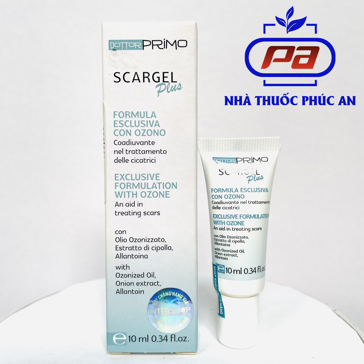 Kem làm mờ sẹo DottorPrimo Scargel Plus tuýp 10 - 20ml - kem mờ sẹo dùng được cho vết thương còn ướt