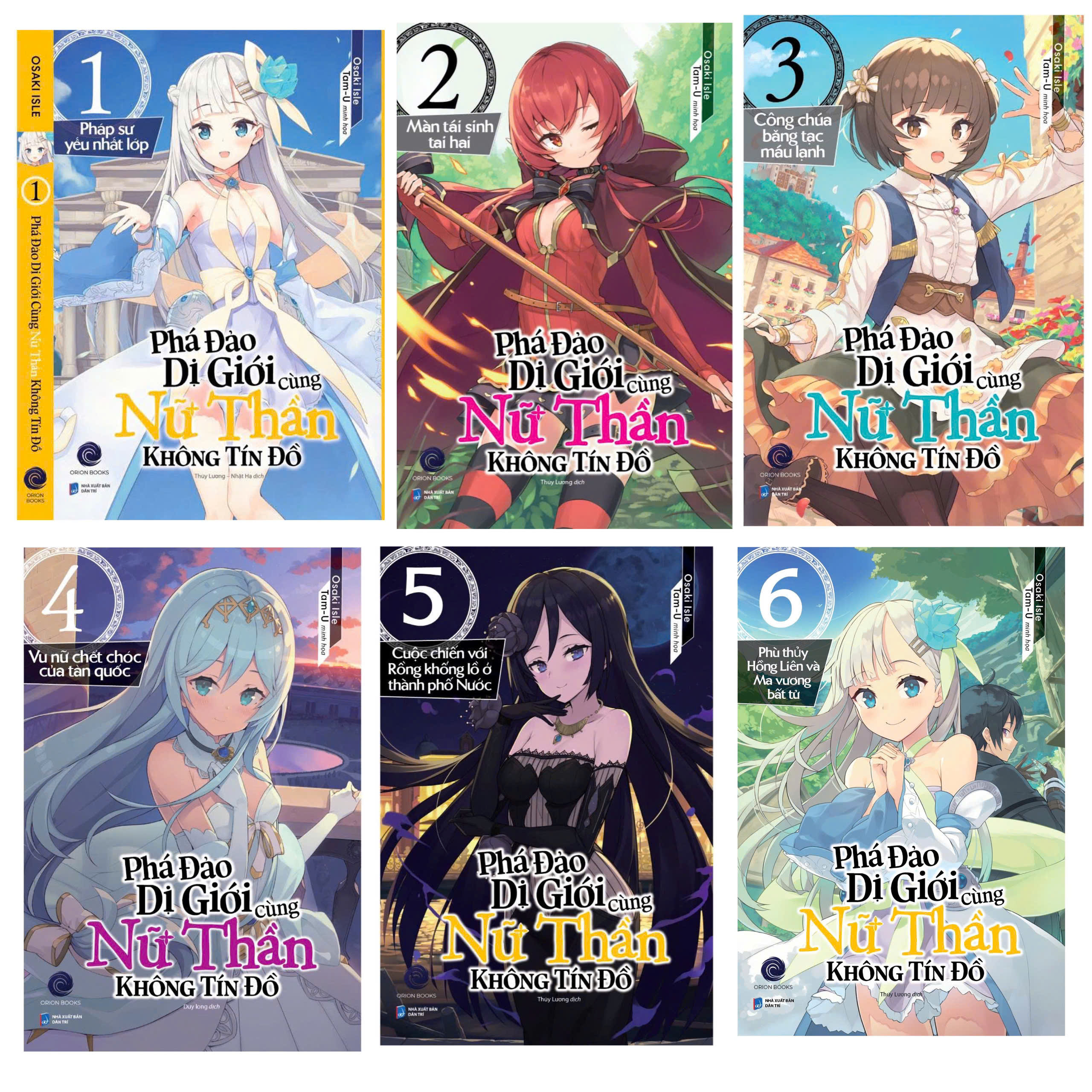 Phá Đảo Dị Giới Cùng Nữ Thần Không Tín Đồ Tập 1 + 2 + 3 + 4 +5+6 (Kèm Bookmark) (Combo 6 cuốn) (FN)