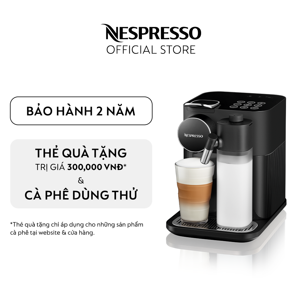 Máy pha cà phê Nespresso Gran Lattissima Đen - Hàng chính hãng