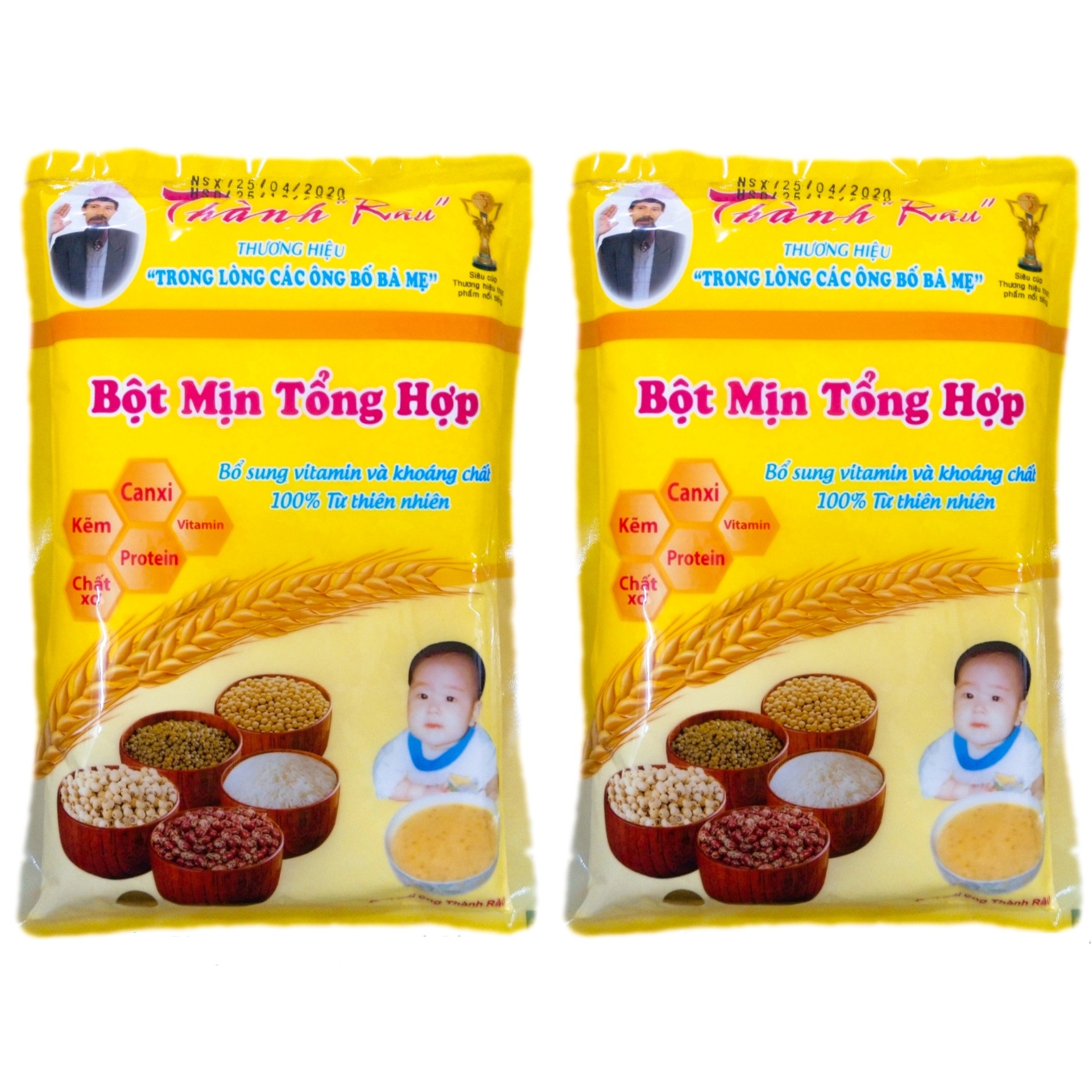 COMBO 2 GÓI BỘT DINH DƯỠNG ĂN DẶM CHO TRẺ EM THÀNH RÂU - 1KG