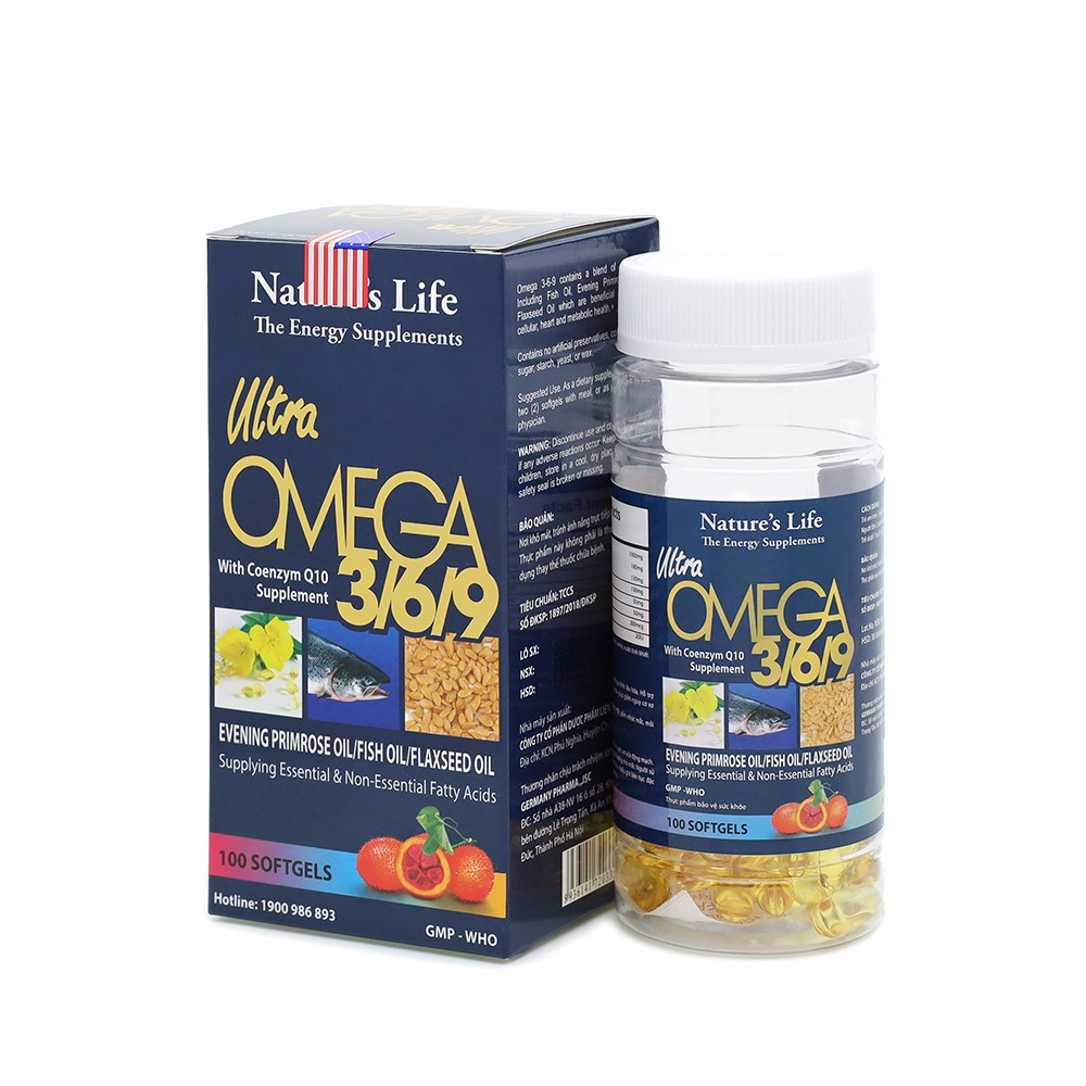 OMEGA 369 - Tăng cường thị lực cho mắt, giúp sáng mắt, bồi bổ sức khỏe hộp 100 viên