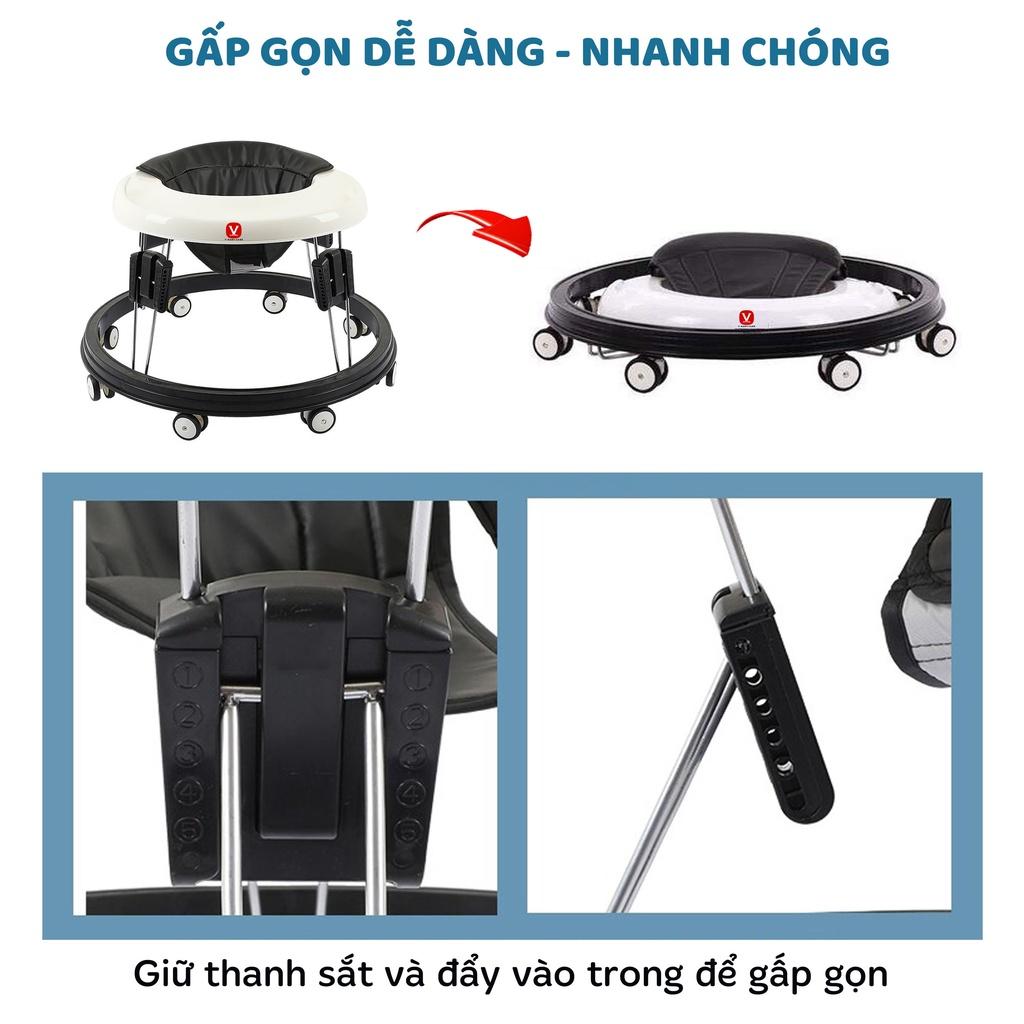 Xe tròn tập đi, xe tập đi cho bé điều chỉnh độ cao V-Baby 616