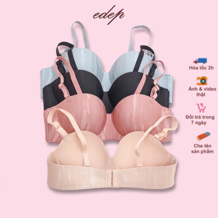 Áo Ngực Su Độn Dày Nâng Ngực Không Gọng Cài Sau Định Hình Vòng Một EDEP 2298