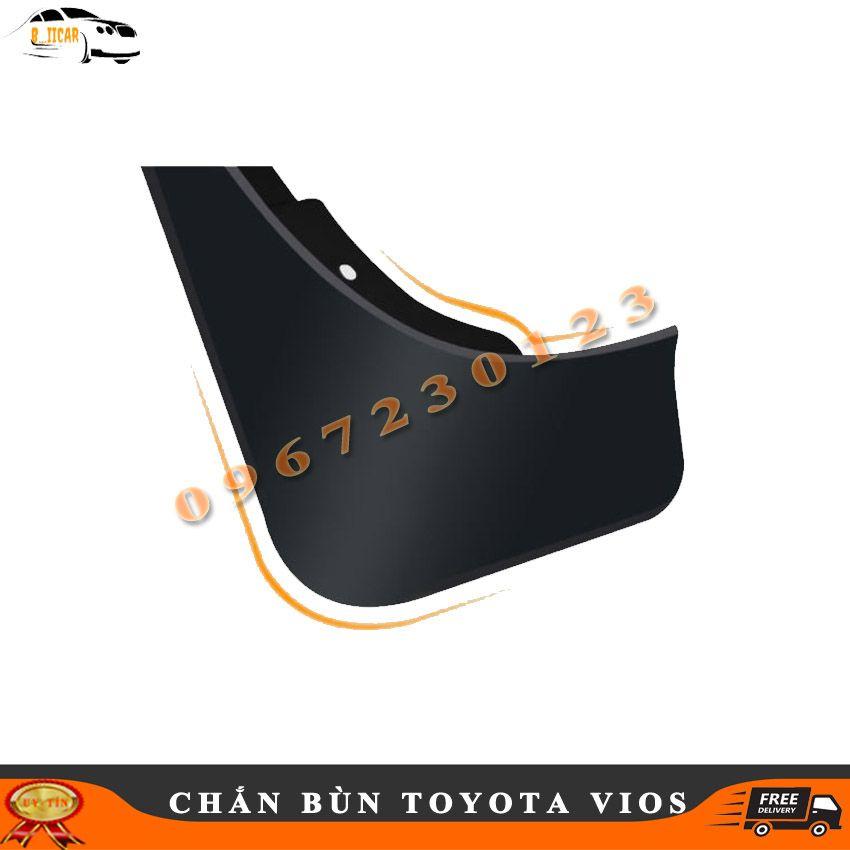 Bộ 4 Chắn Bùn TOYOTA VIOS 2014-2021 Chất Liệu Nhựa ABS Dẻo Cao Cấp Chống Vỡ