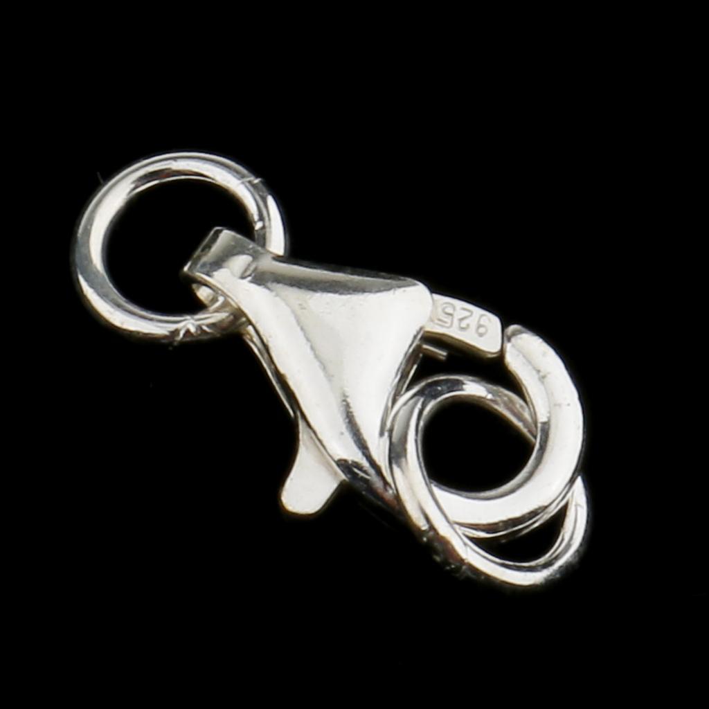 1 Piece 925 Sterling Lobster Claw Clasp with Jump DIY Craft 8mm