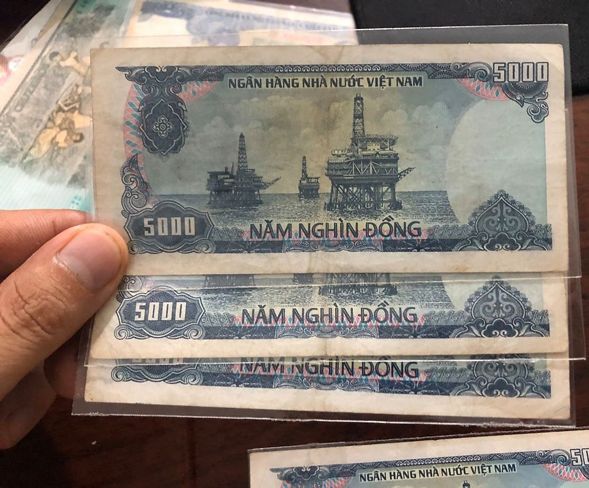 Tờ 5000 đồng Việt Nam 1987, tiền cổ thời bao cấp lưu hành trong thời gian rất ngắn - Chất lượng như hình, Tiền xưa thật 100%