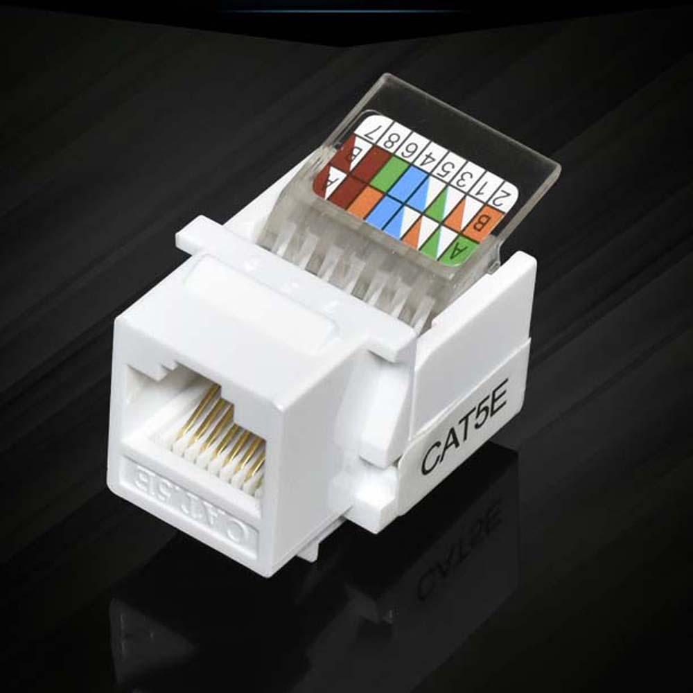 5pcs Tool-free CAT5E UTP network module RJ45 connector Information socket Computer Outlet cable adapter Jack