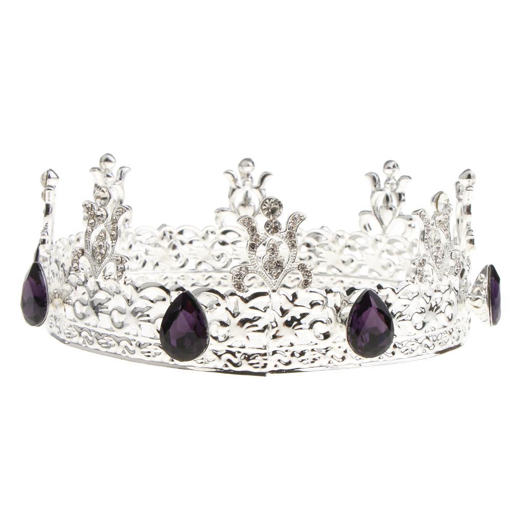 Baroque Style Rhinestones Tiara Bridal Wedding Prom Crown Headband Golden A
