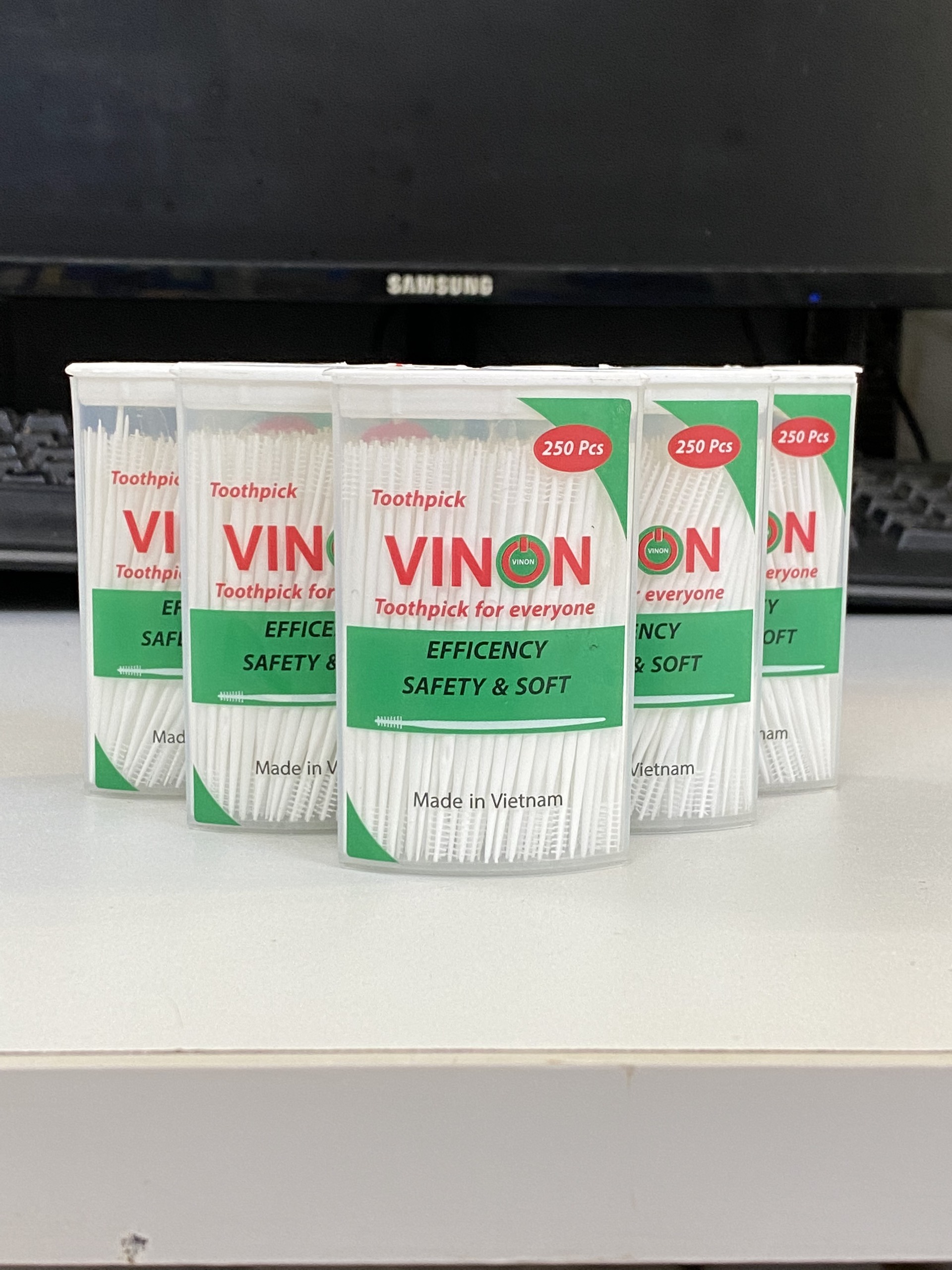 Combo 05 hộp (1250 tăm) Tăm Vinon - Lựa Chọn Hoàn Hảo Cho Răng Miệng