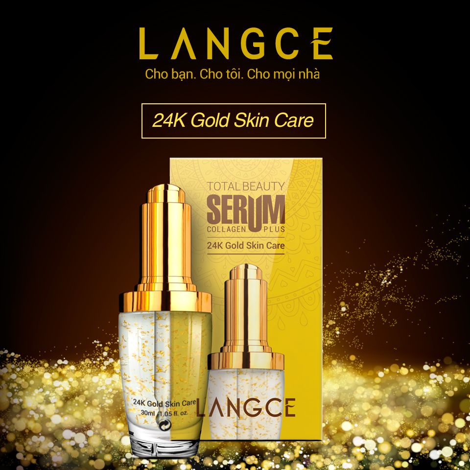 SERUM 24K - DƯỠNG TRẮNG DA GIỮ ẤM CHỐNG LÃO HÓA 30ml LANGCE dành cho Nam